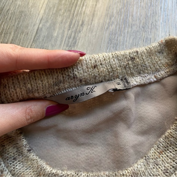 Tan Boutique Aryn K Knit and Mesh Sweater - Picture 3 of 6